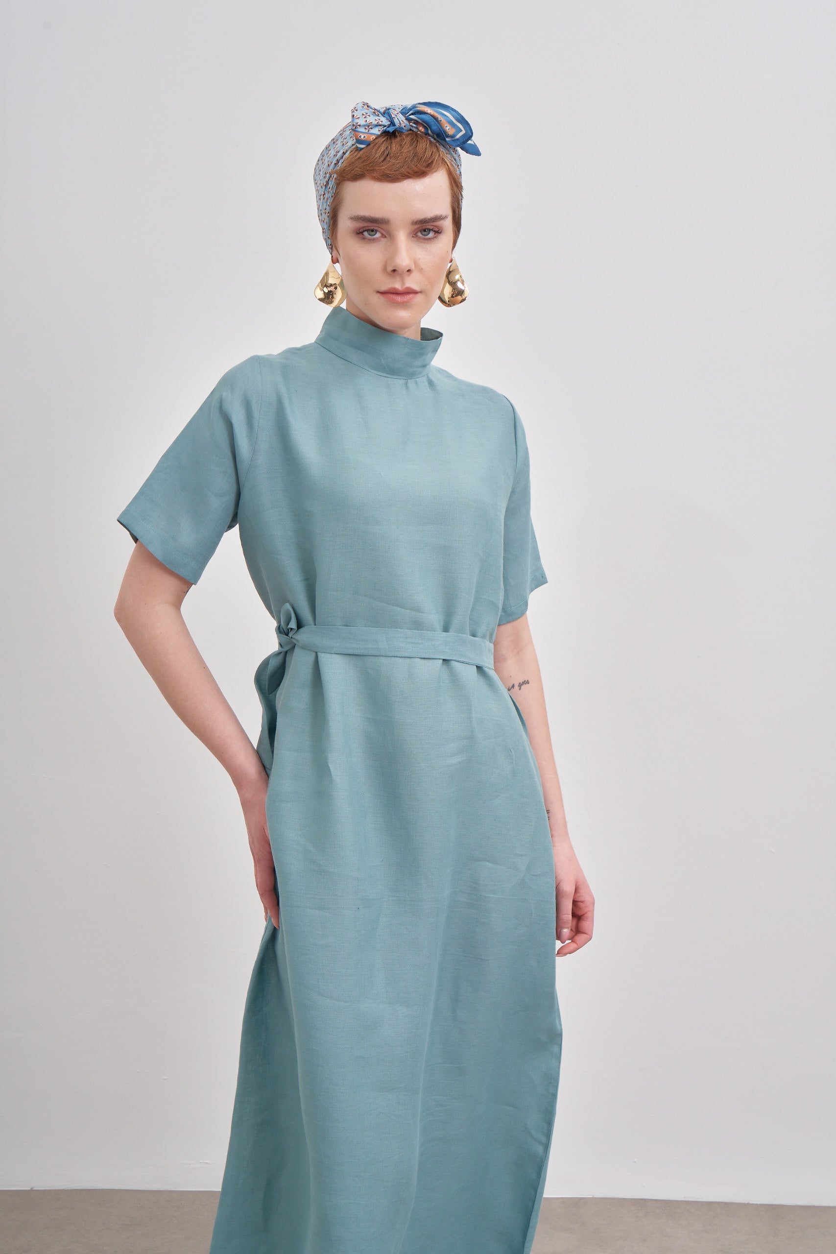 RAW LINEN 2-PIECE SET - MINT GREEN