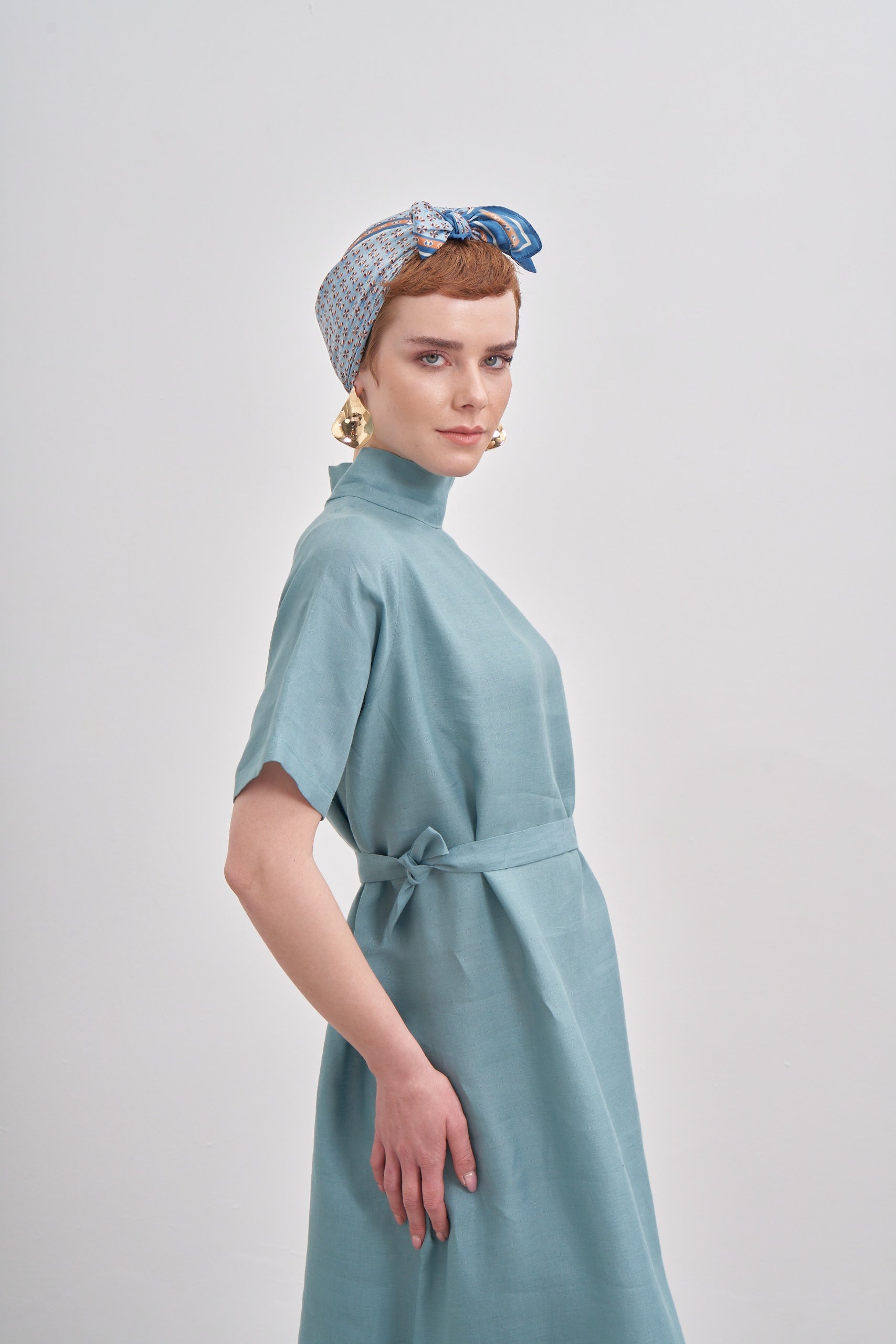 RAW LINEN 2-PIECE SET - MINT GREEN